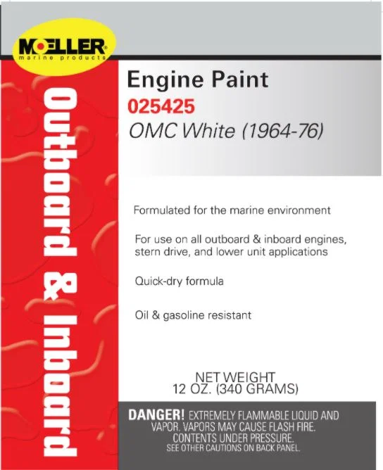 025425 – MOELLER Engine Paint, For Use On All Outboard And Inboard Engines/ Stern Drive And Lower Unit Applications O...